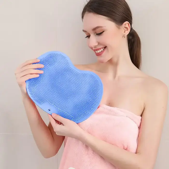 Tapis de douche exfoliant pour les pieds et le dos