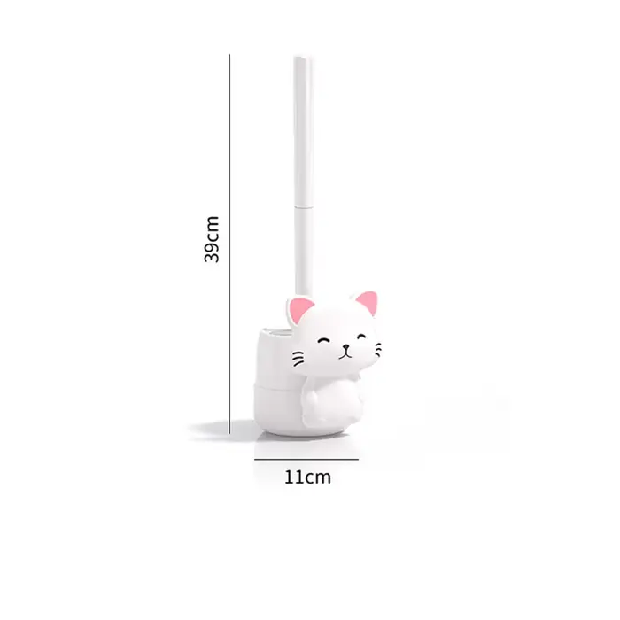 Ensemble de brosses de toilette murales en forme de chat mignon