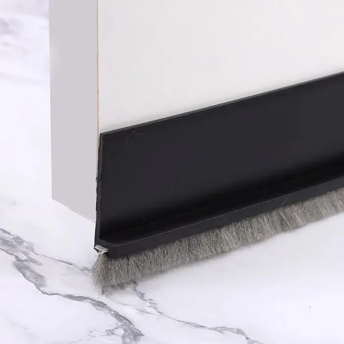 Joint de porte anti-courant d'air avec brosse, réduit le bruit, bloqueur de courant d'air en caoutch