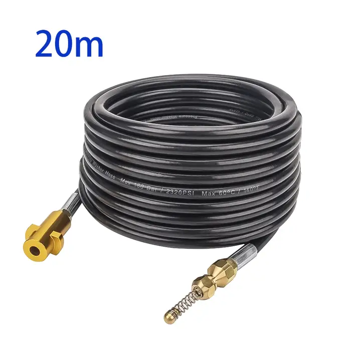 Tuyau de nettoyage haute pression 6 à 20 mètres 2600 psi 180 bars pour canalisations et égouts