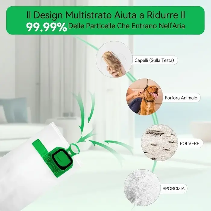 Sacs d'aspirateur HEPA de remplacement