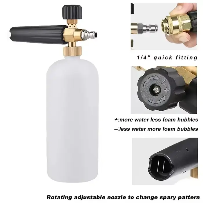 Adaptateur pour nettoyeur haute pression Nilfisk KEW - Connexion rapide en acier inoxydable 1/4" pour canon à mousse et buses