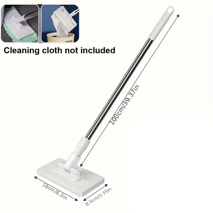 Serpillère plate compatible avec les chiffons de nettoyage standard pour cuisine, salle de bain, sol