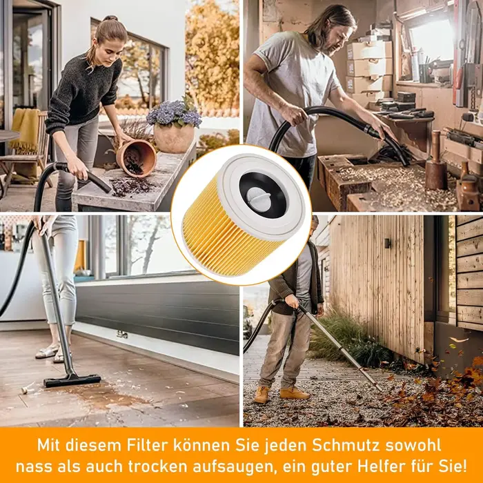 Filtre à aspirateur pour karcher WD series WD2 WD3 WD3P A2004 MV2 MV3 filtres à cartouche