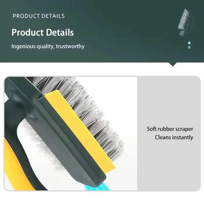 Brosse à raclette 4 en 1 pour outil de nettoyage des rainures