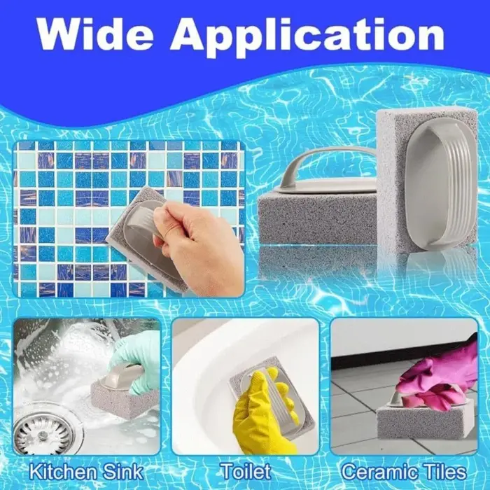 Brosse de nettoyage manuelle pour carreaux de piscine, éliminateur de calcaire, pierre ponce pour piscines extérieures
