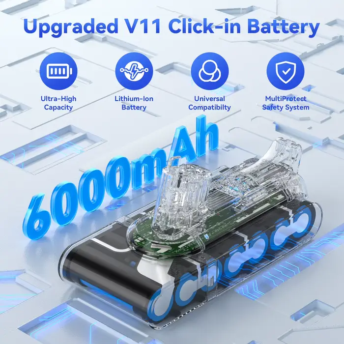 Batterie 25, 2 V 6000 mAh pour aspirateur Dyson série V11 SV15 moelleux 970145 -02 version de boucle