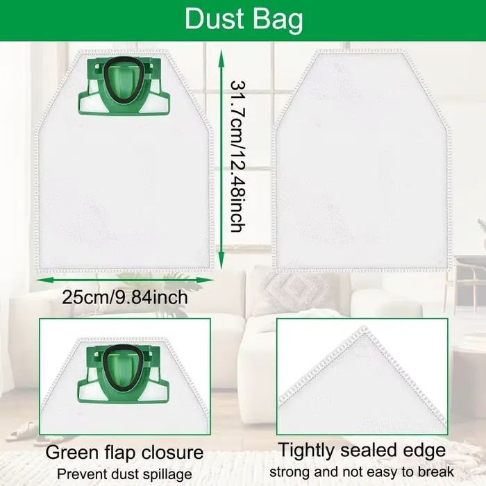 Pour Vorwerk Kobold VK200 FP200 remplacement de sac à poussière