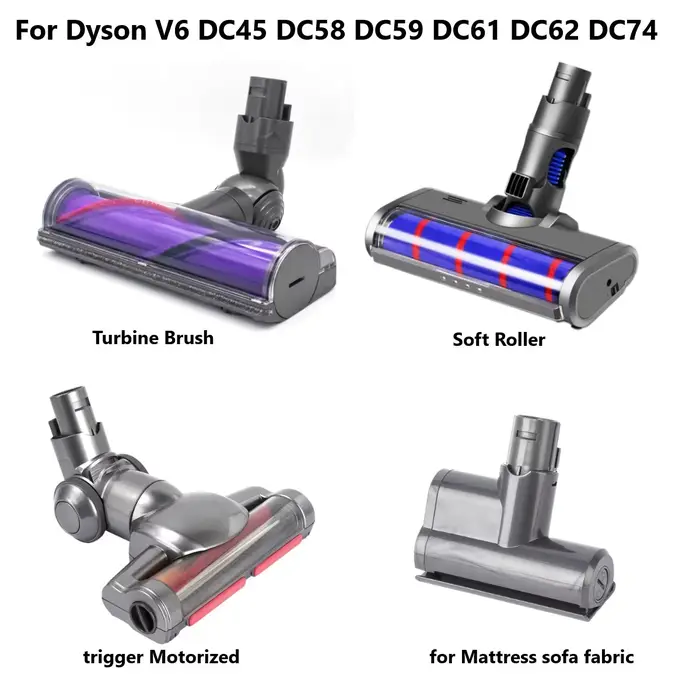 Tête d'aspirateur pour aspirateur Dyson V6 DC45 DC58 DC59 DC61 DC62 DC74