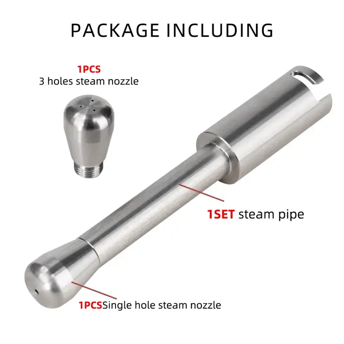 Baguette de buse de vapeur en acier inoxydable, Compatible uniquement avec les modèles Delonghi EC68