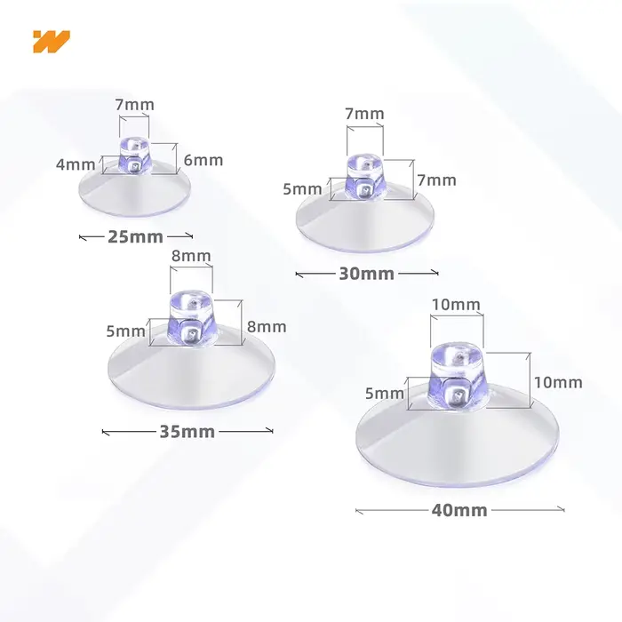 30/50/100 pièces ventouse transparente aspirateur puissant avec trous ventouses mur cuisine salle de bains mariage voiture verre décorer crochets 25-40mm