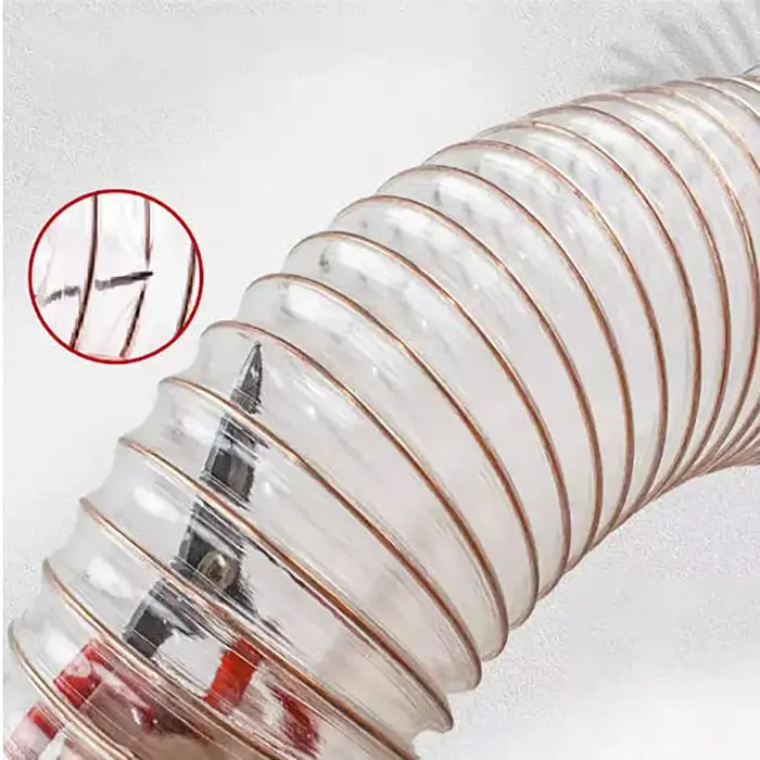 Tuyau d'aspiration et d'évacuation en PU transparent avec diamètre intérieur de 20/25/32/38/40/43/45/50/6063/65/70/75/76/80/90/100 mm