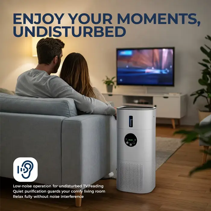 Purificateur d'air 2 en 1 avec humidificateur combiné pour les allergies à la maison et les poils d'animaux