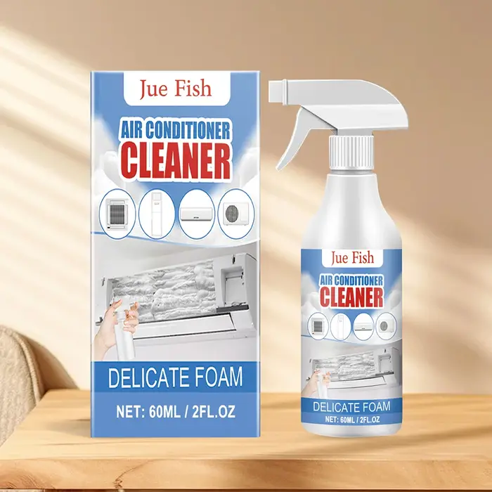 Nettoyant pour climatiseur, bobine de nettoyage de la saleté, mousse de lavage, désodorisant, radiateurs, nettoyeur de ventilateur, Agent de nettoyage pour climatiseur domestique