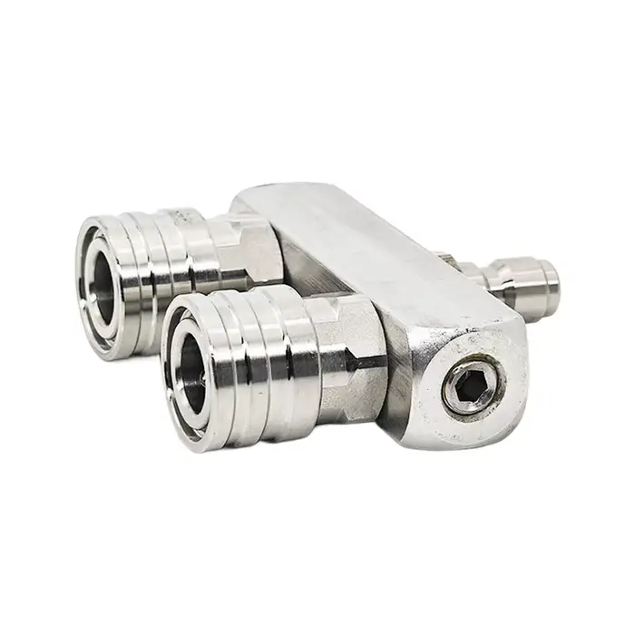 Adaptateur de double buse pour nettoyeur haute pression 2 en 1, connecteur rapide 1/4 pouce en alumi