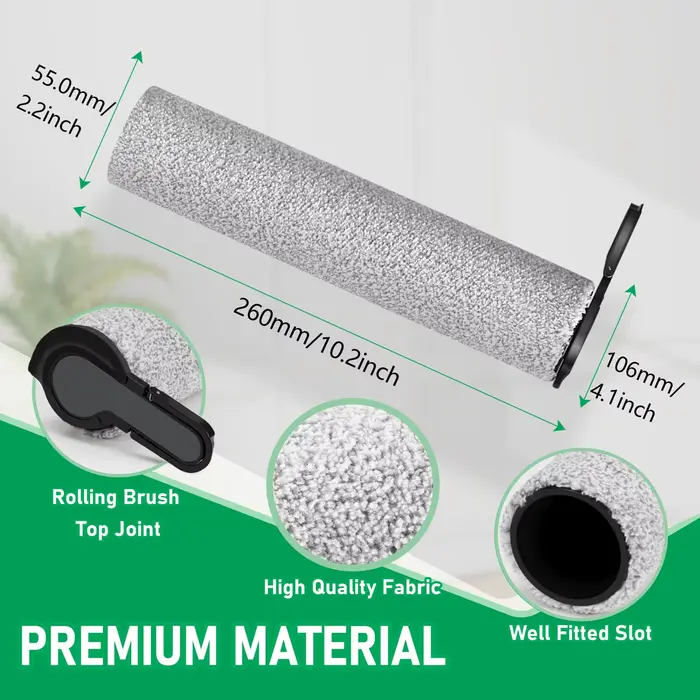 Kit de remplacement de brosse à vapeur et de filtre Floor ONE S7 compatible avec l'aspirateur sans fil humide et sec