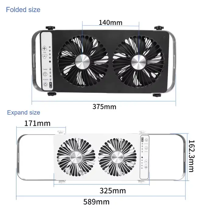 TYTXRV RV Camper accessoires 12V blanc/noir ventilateur de refroidissement de Ventilation étanche