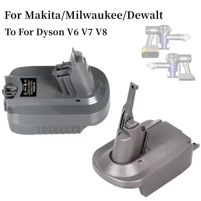 Adaptateur de batterie pour aspirateurs Dyson série V6 V7 V8 MT18DSV6 DM18DSV6 DM18DSV78 pour Batteries Dewalt/Makita/Milwaukee 18V