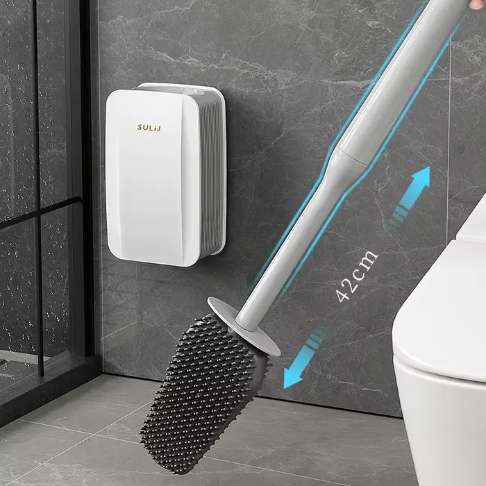 Brosse de toilette en Silicone anti-fuite d'eau avec Base