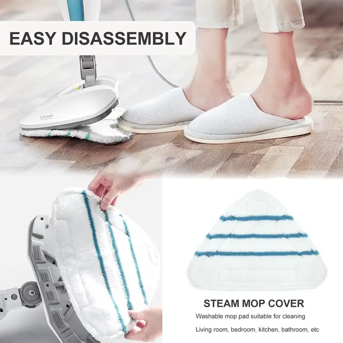 Housses en Microfibre Balai Vapeur Steam Accessoire Chiffons universel Triangle lavable pour Nettoyeur