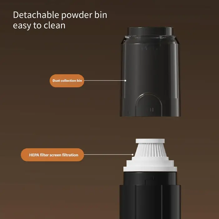 Nettoyeur de moulin à café portable, aspirateur avec une puissante aspiration pour un nettoyage rapide, dépoussiéreur électrique