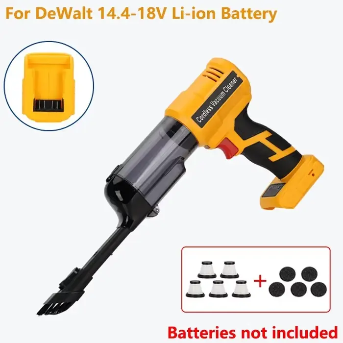 Aspirateur portatif sans fil pour batterie Makita/Milwaukee/Dewalt/Bosch/Ryobi 18V, pour la maison e