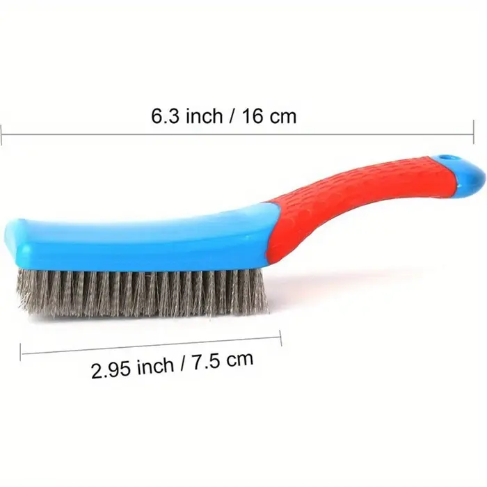 Brosse métallique robuste en acier inoxydable avec poignée en plastique confortable – Parfaite pour enlever la rouille, le soudage des scories, la saleté et la peinture.