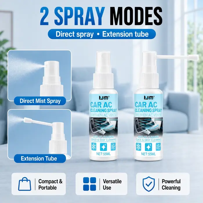 Nettoyant Moussant Double Pulvérisation pour Ventilateurs – Formule Douce et Sûre – Nettoyage Rapide et en Profondeur –