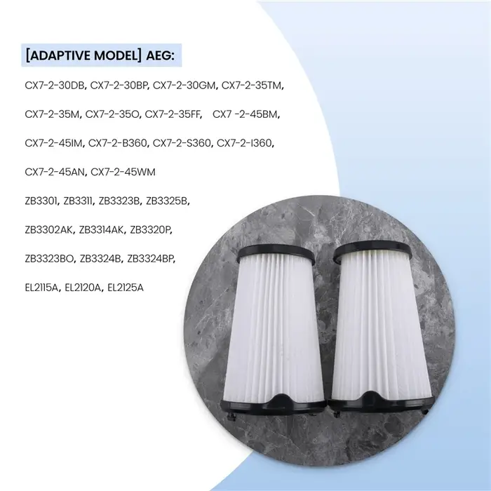 Kit de filtre pour aspirateur Electrolux pour tous les modèles AEG ErgorapidoCX7-2 CX7-2-45AN CX7-2-35FFP CX7-2-30GM