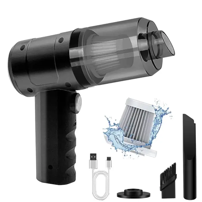 Aspirateur à main sans fil haute puissance, mini aspirateur portable pour voiture avec fonction sèche-cheveux pour le nettoyage intérieur des véhicules