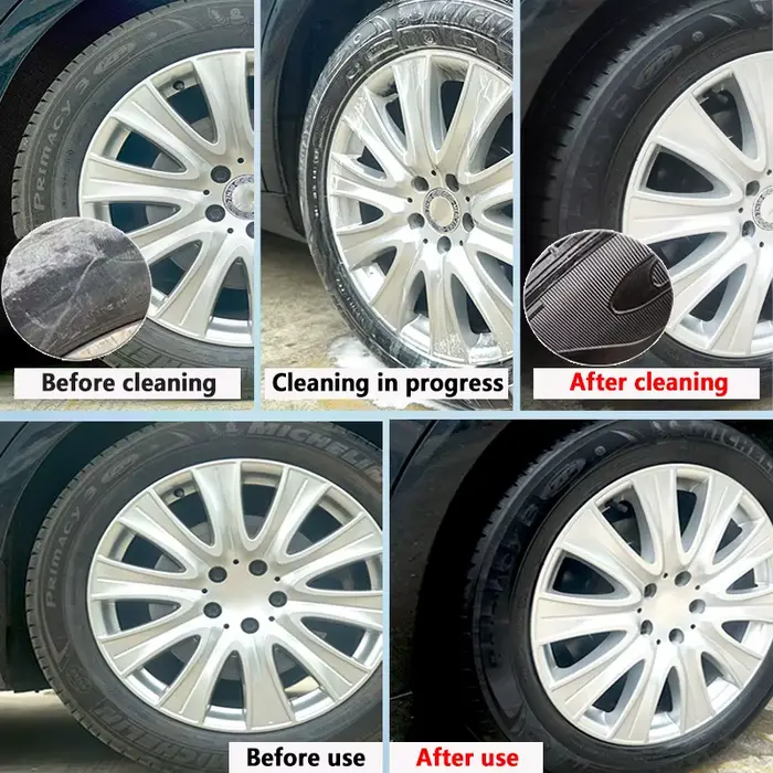 Nettoyeur de pneus de voiture professionnel agent anti-jaunissement et rénovation du caoutchouc pour un nettoyage rapide et une protection durable du véhicule