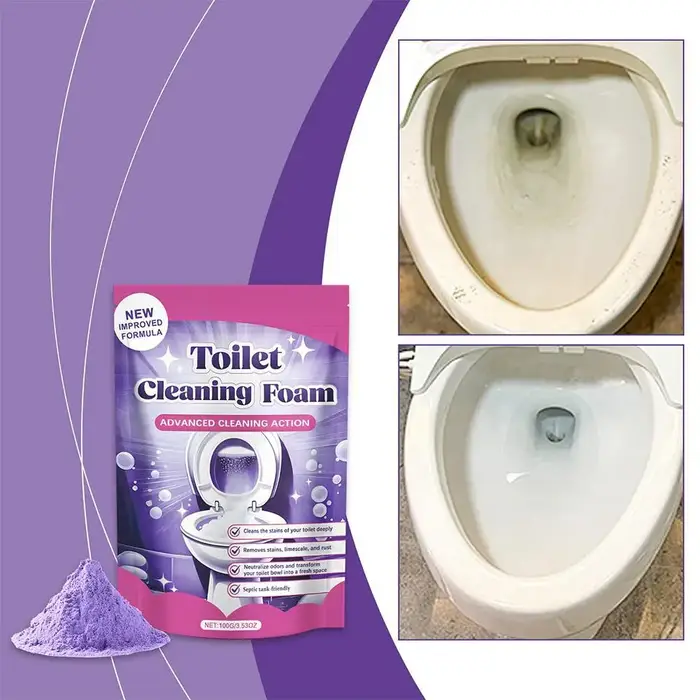 Comprimés effervescents de décontamination pour toilettes, éliminent efficacement la saleté tenace, éliminent les odeurs sans résidus ni irritation