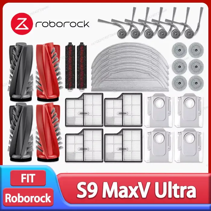 Roborock S9 MaxV Ultra / Saros 10 / S90ver / A1460RR accessoire pour aspirateur Robot brosse latérale principale tissu de vadrouille filtre HEPA sac à poussière
