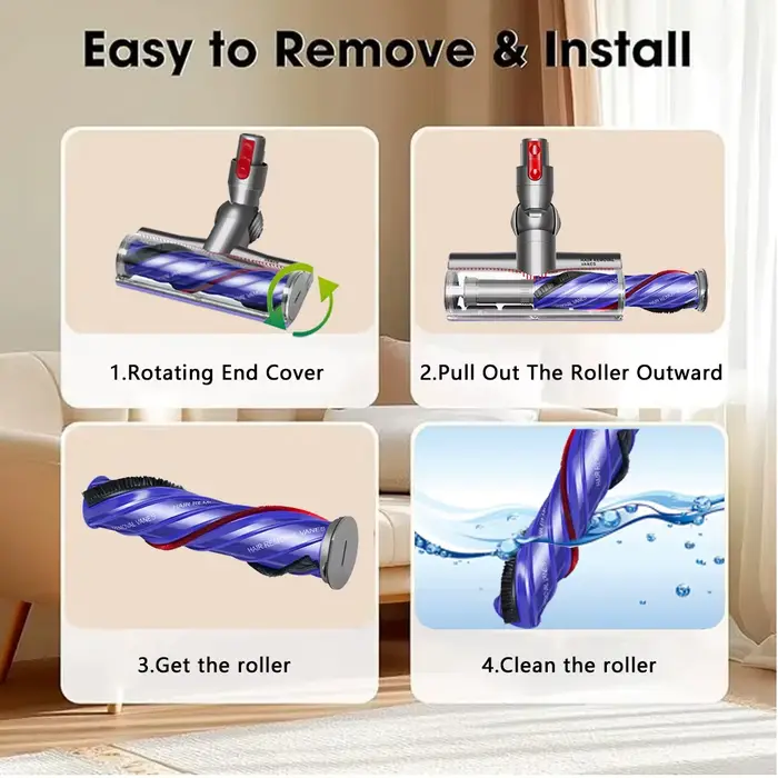 Tête de brosse à entraînement Direct Anti Entangleme pour aspirateur Dyson V12Slim/Digital Slim
