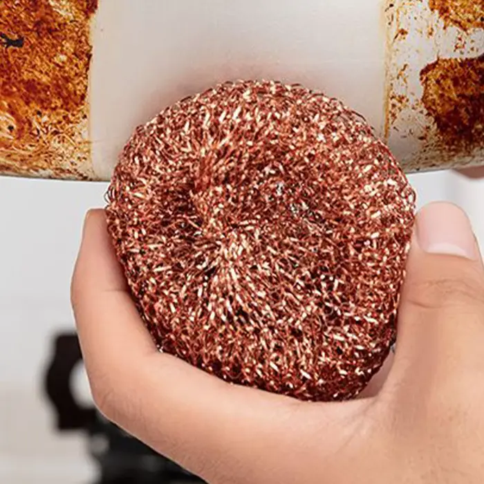 Lot de 2 brosses à vaisselle en fil de cuivre