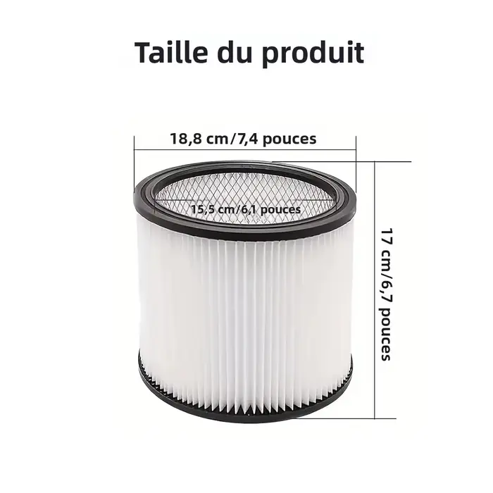 HOME TIMES 90304 Filtre de remplacement pour aspirateurs secs/humides Shop Vac 90304