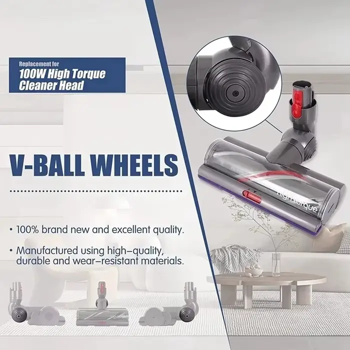Roues pour aspirateur Dyson V10 V11 V15, 100W, tête de nettoyage à entraînement Direct, accessoires de remplacement, pièces de rechange