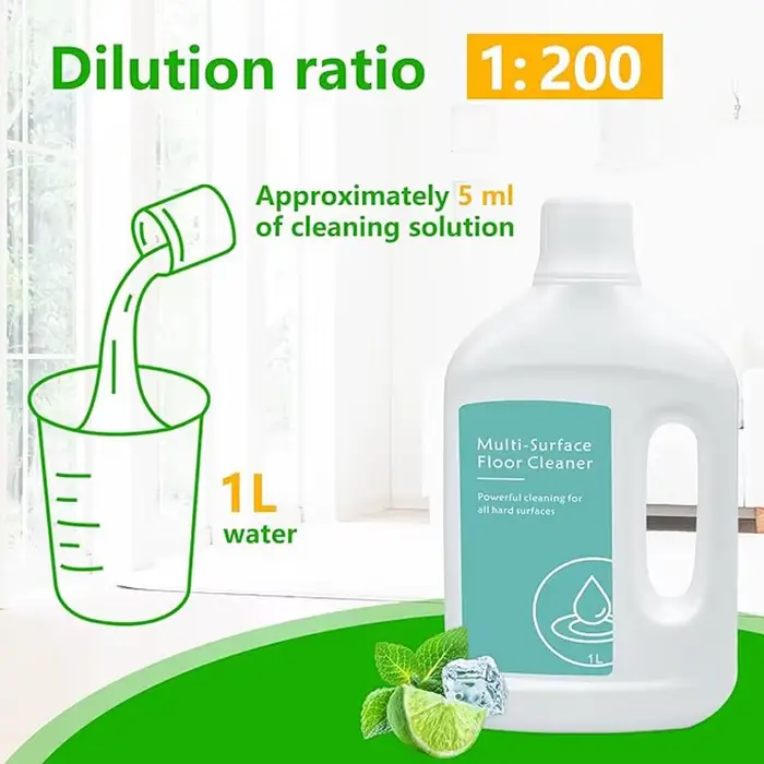 Recharge de détergent pour aspirateur à sec de 1000 ml pour solution de nettoyage Dreame et robot Mova