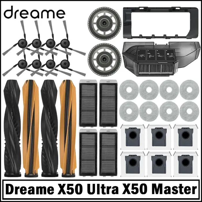 Pièces détachées pour aspirateur robot Dreame X50 Ultra / X50 Master : brosses latérales principales