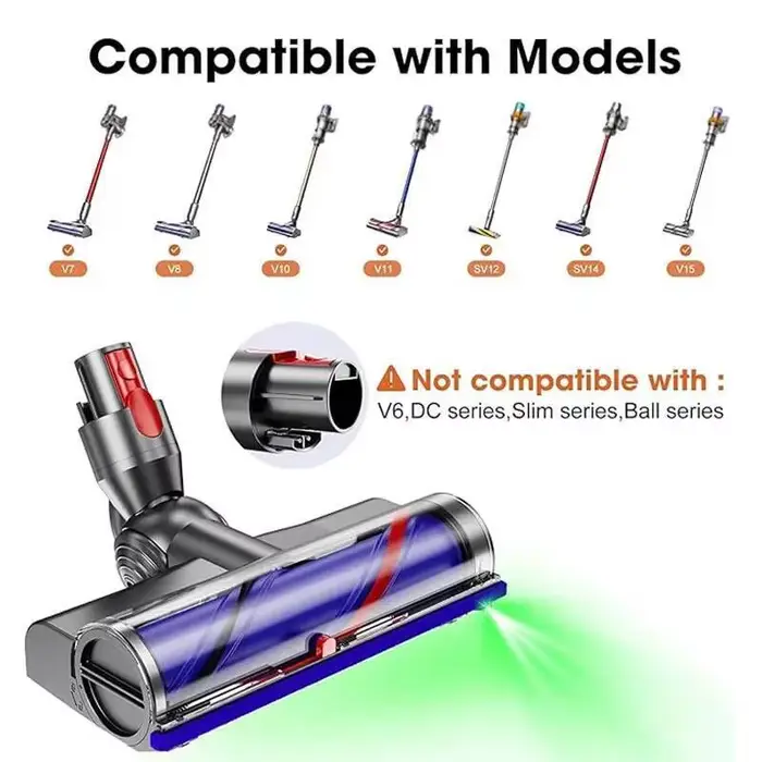 Tête de brosse directe pour aspirateur Dyson V8 V10 V11 V15 V7