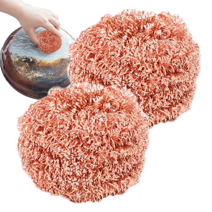 Lot de 2 brosses à vaisselle en fil de cuivre