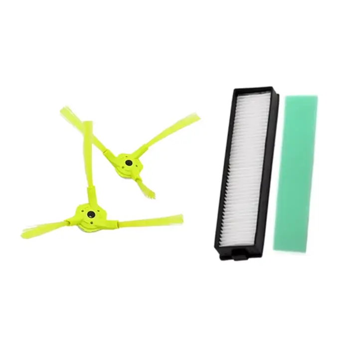 4 pièces/lot (1 paire de brosse latérale + filtre Hepa + filtre éponge) pour LG HOM-BOT ROBOKING Rob