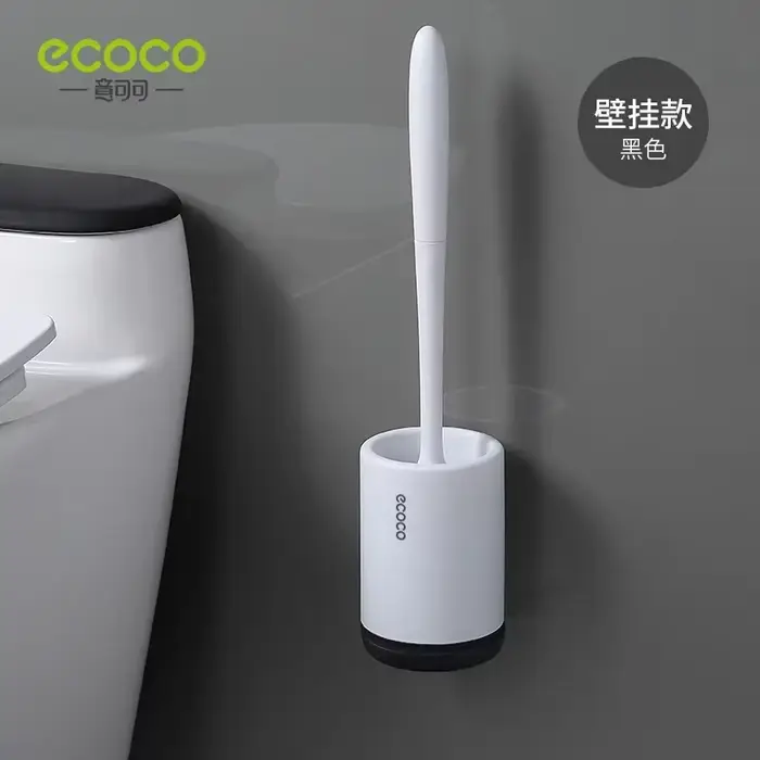 ECOCO – brosse de toilette et support, brosse de nettoyage à vidange rapide, outils pour toilettes d