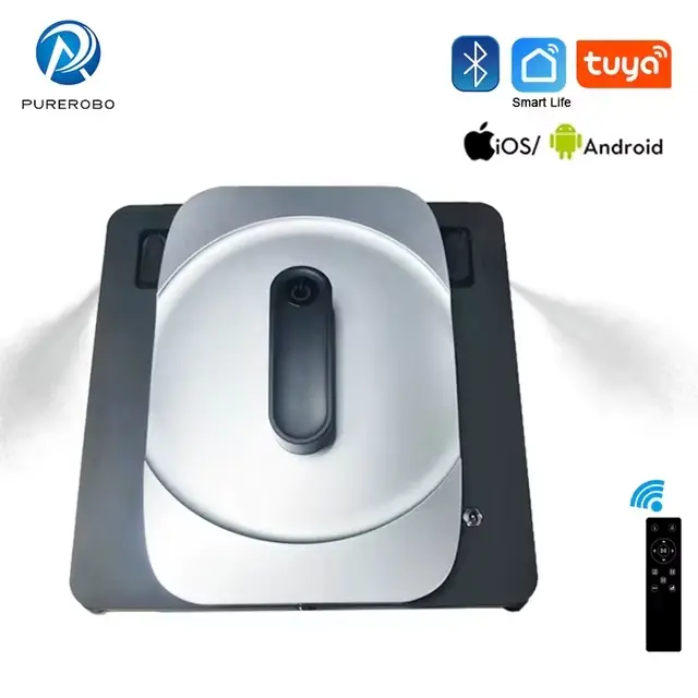 Robot nettoyeur de vitres Purerobo W-S8S avec application, aspirateur robot pour le nettoyage des fe