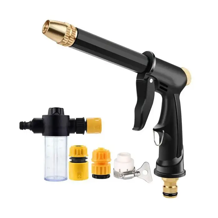 Pistolet de lavage haute pression réglable avec buse en laiton