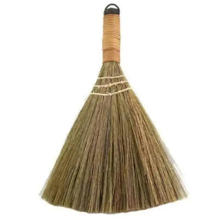 Balai de style japonais à manche court avec poils doux pour le balayage des bureaux, des halls, des garages et des jardins
