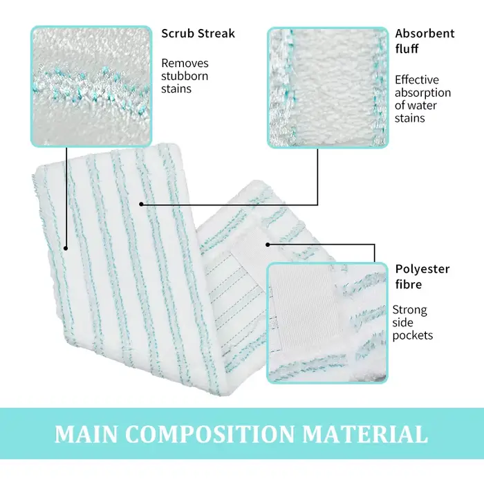 Tampons plats pour vadrouille plate pour Leifheit Pro XL