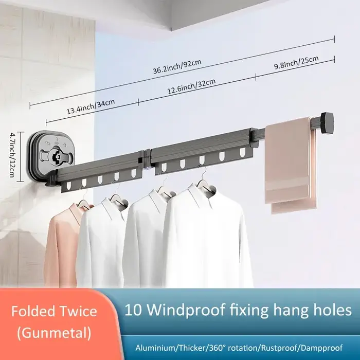 Étendoir à vêtements rétractable, peu encombrant, supports de séchage pliables pour buanderie, suppo