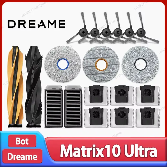 Dreame Matrix10 Ultra Robot aspirateur accessoires de remplacement brosse latérale principale filtre Hepa vadrouille tissu sac à poussière pièces de rechange