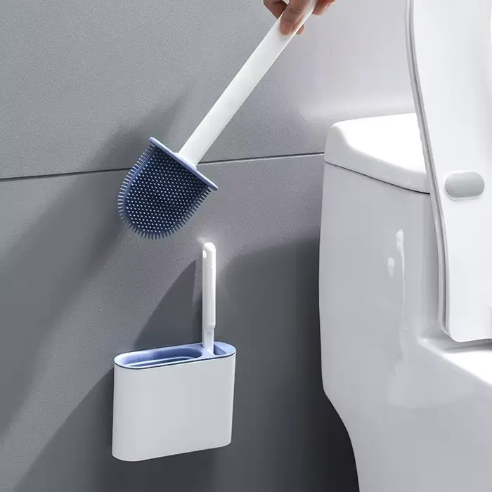 Brosse de Toilette Murale avec Coins Sans Fréquence